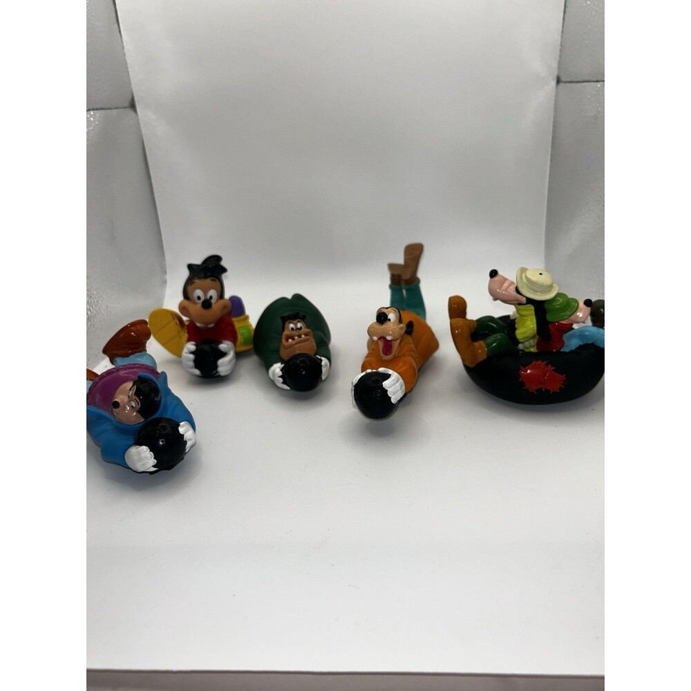 Vintage Disney Bowling Figures Lot of 5 Goofy Pete Max Pj Goofy Movie